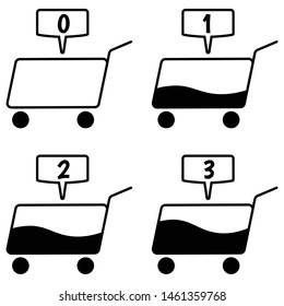 Shopping Cart Isolated Icon Set Vector  Illustration For Online Web Shop Mobile Apps E-commerce Store