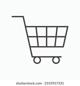 shopping cart isolated icon. vector illustration.