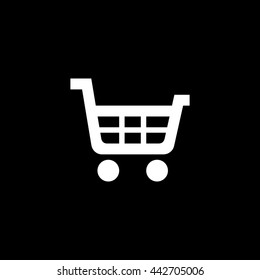 a shopping cart isolated minimal single flat linear icon for application and info-graphic. Commerce line vector icon for websites and mobile minimalistic flat design.