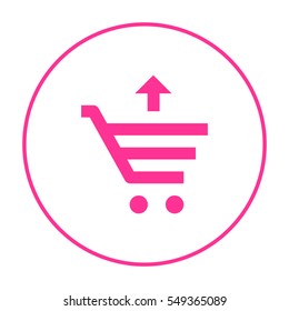 Shopping cart isolated minimal single flat linear icon for application and info-graphic. Commercial line vector icon for websites and mobile minimalistic flat design.