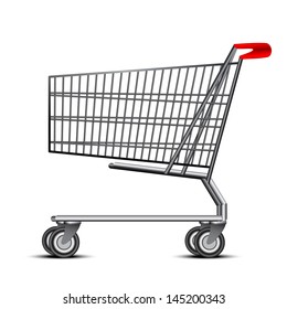 Shopping cart isolated on white background