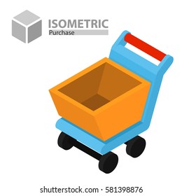 shopping cart isometric