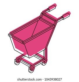 shopping cart isometric icon
