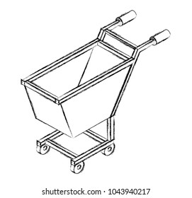 shopping cart isometric icon