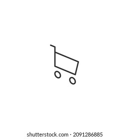 shopping cart isometric line icon, editable stroke icon