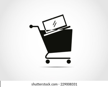 Shopping Cart Laptop