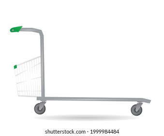 Shopping cart for large items. vector illustration