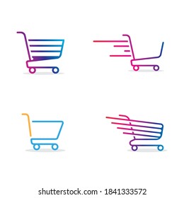 Warenkorb-Symbol, Vektorlogo, Symbole