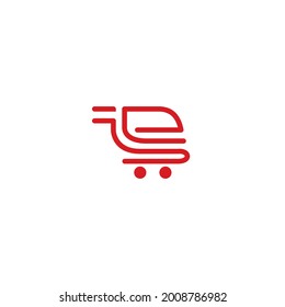 shopping cart letter E Logo
simple and clean design
