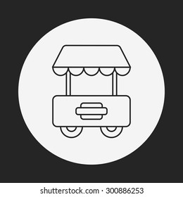 shopping cart line icon