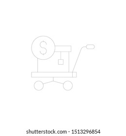 shopping cart line icon. Elements of black friday and sales icon. Premium quality graphic design icon. Can be used for web, logo, mobile app, UI, UX