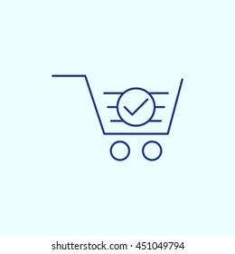 Shopping Cart Line icon. Eps-10.