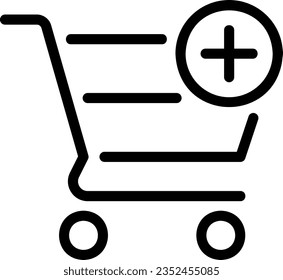 shopping cart line icon illustration vector