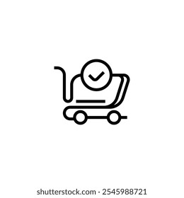 Shopping cart line icon. linear style sign for mobile concept and web design. Outline vector icon.