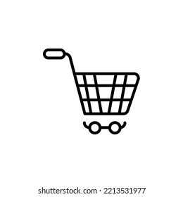 shopping cart line icon. Simple element illustration. shopping cart concept outline symbol design.