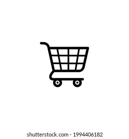 Shopping cart line icon symbol vector illustration.