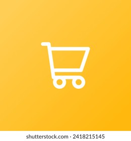 Shopping cart line icon, trolley sign vector graphics, basket symbol outline isolated on a white background. Suitable for Web Page, Mobile App, UI, UX and GUI design. eps 10.
