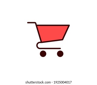 Icono de línea de carrito de compras. Símbolo vectorial en estilo plano y a la moda sobre fondo blanco. El comercio canta por el diseño.