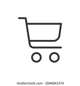 Shopping cart line icon. Web symbol for web and apps. Sign design in outline style. Shopping cart stroke object.