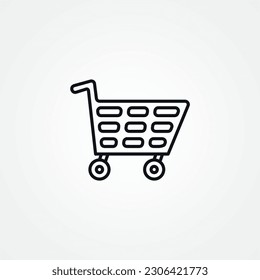 shopping cart line icon. shopping cart web linear icon.