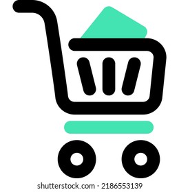 Shopping Cart line style icon vector design and illustration template