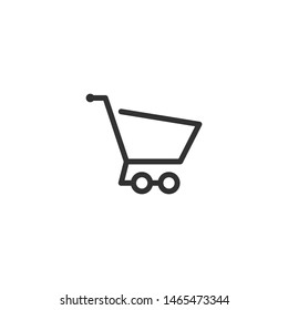 Shopping Cart  - Line Vector Icon