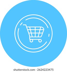 Línea de Carrito de compras Vector Icon Design
