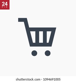 shopping cart line vector minimalistic icon