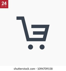 shopping cart line vector minimalistic icon