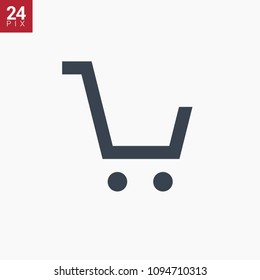 shopping cart line vector minimalistic icon