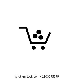 shopping cart line vector minimalistic icon