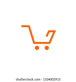 shopping cart line vector minimalistic icon