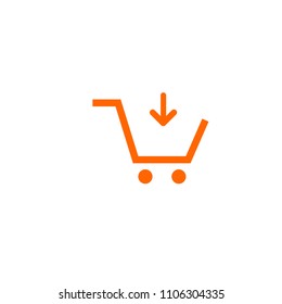 shopping cart line vector minimalistic icon