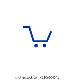 shopping cart line vector minimalistic icon