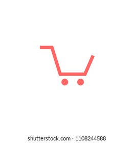shopping cart line vector minimalistic icon