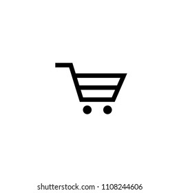 shopping cart line vector minimalistic icon