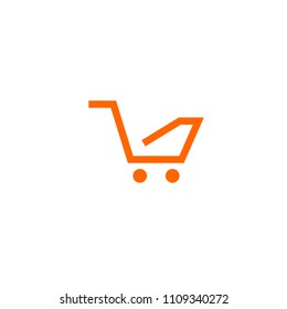 shopping cart line vector minimalistic icon