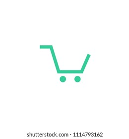 shopping cart line vector minimalistic icon