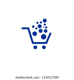 shopping cart line vector minimalistic icon