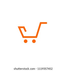 shopping cart line vector minimalistic icon
