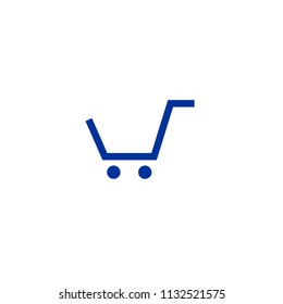 shopping cart line vector minimalistic icon