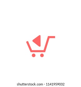 shopping cart line vector minimalistic icon