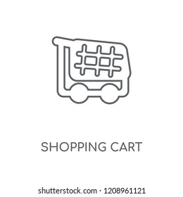 Shopping Cart linear icon. Shopping Cart concept stroke symbol design. Thin graphic elements vector illustration, outline pattern on a white background, eps 10.