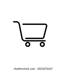 Shopping cart, linear icon. One of a set of linear web icons.