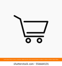 Carro de compras, icono lineal. Uno de un conjunto de iconos web lineales