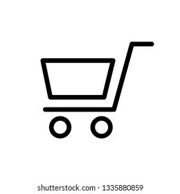 Shopping cart linear vector icon