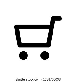 Shopping cart linear vector icon