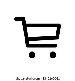 Shopping cart linear vector icon