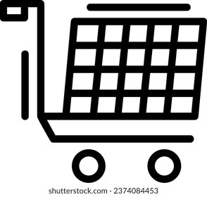 Shopping cart Linear Vector Icon Design