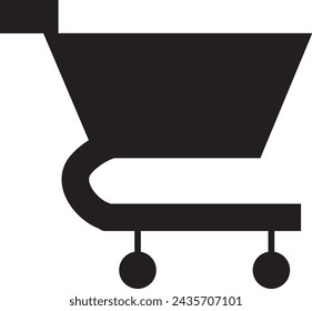 Shopping cart lined, isolated and colored style icon. Vector illustration EPS mode